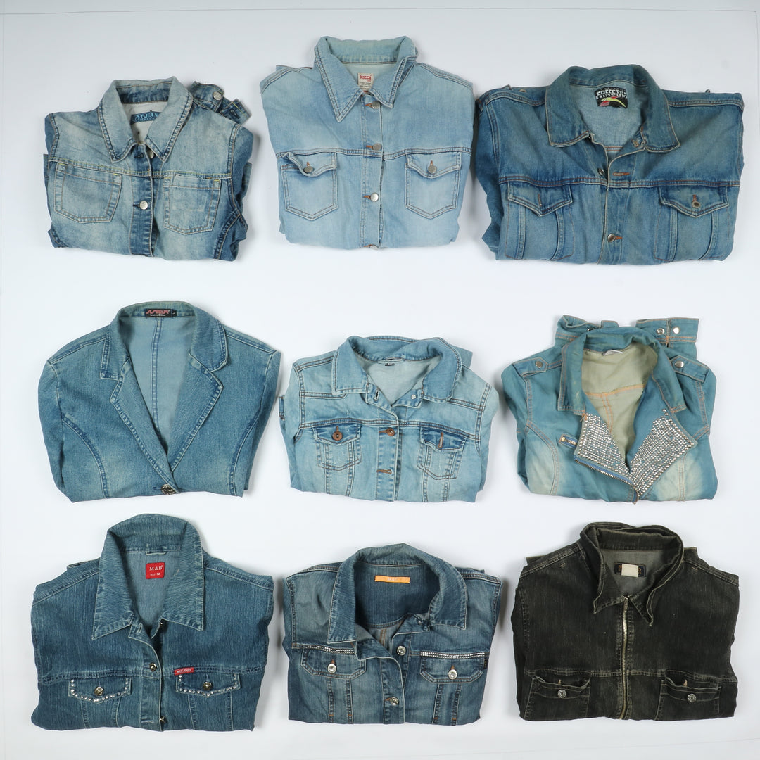 Giacche jeans vintage uomo donna 35pz anni 80/90/2000