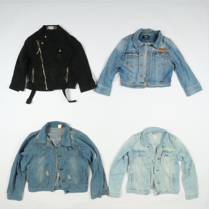 Giacche giubbini jeans denim da bambino bambina stock da 40pz