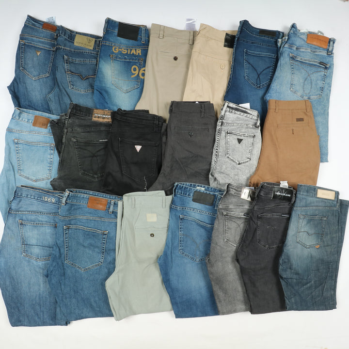 Pantaloni e jeans firmati Grado A+B, stock da 29pz Uomo e donna
