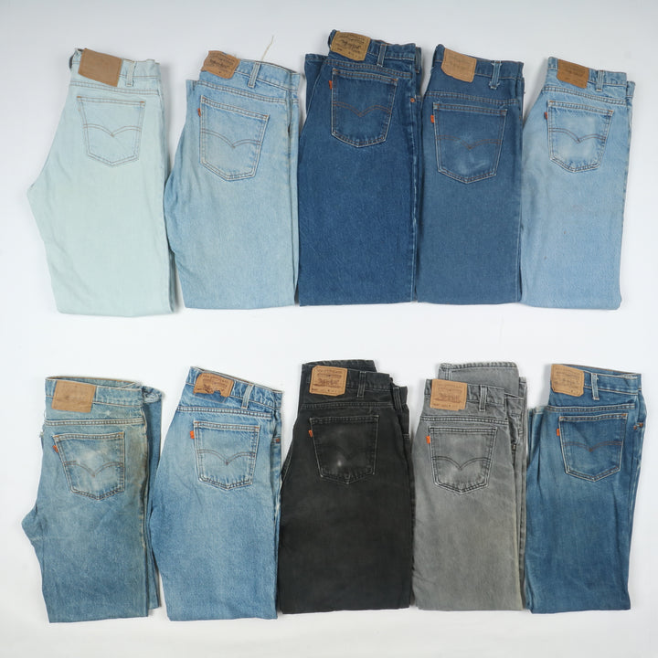 Levi's Orange Tab made in USA, colorati e denim, Grado B, stock da 32pz