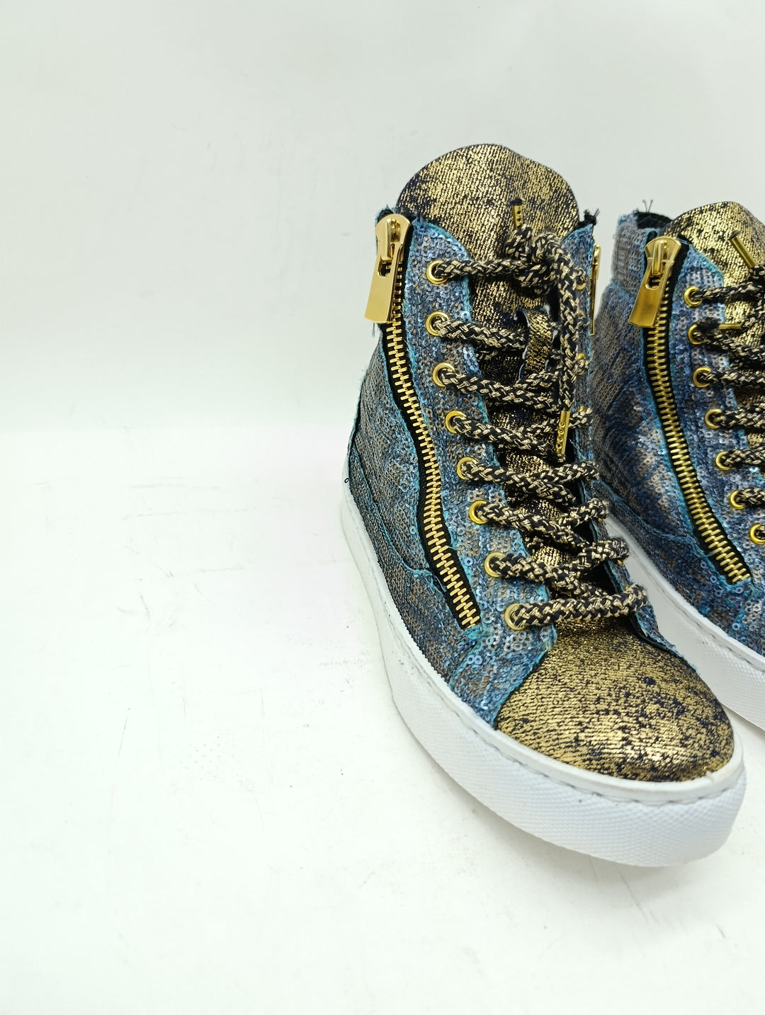 2Star sneakers donna numero 38 denim e gold nuove deadstock