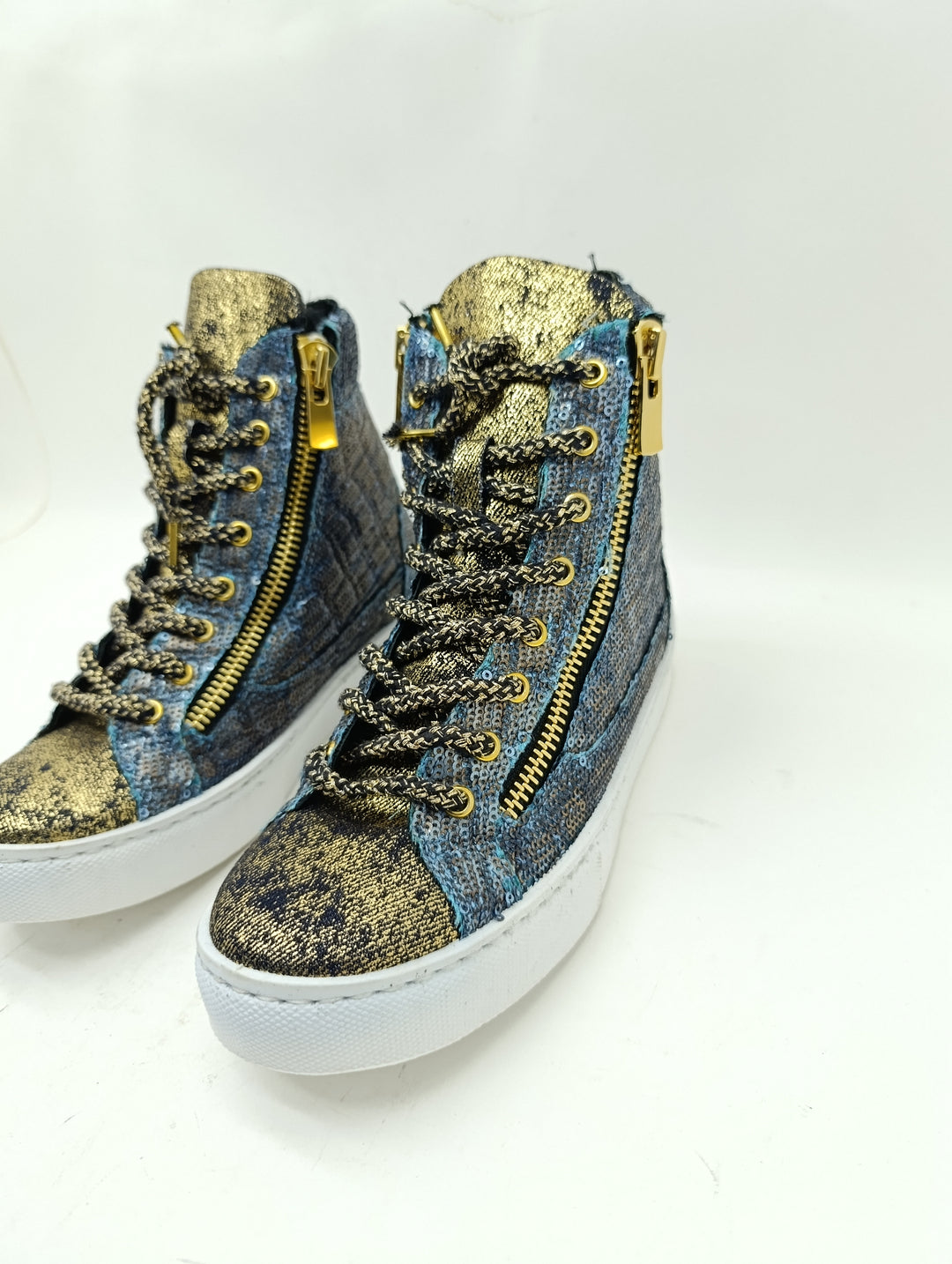 2Star sneakers donna numero 38 denim e gold nuove deadstock