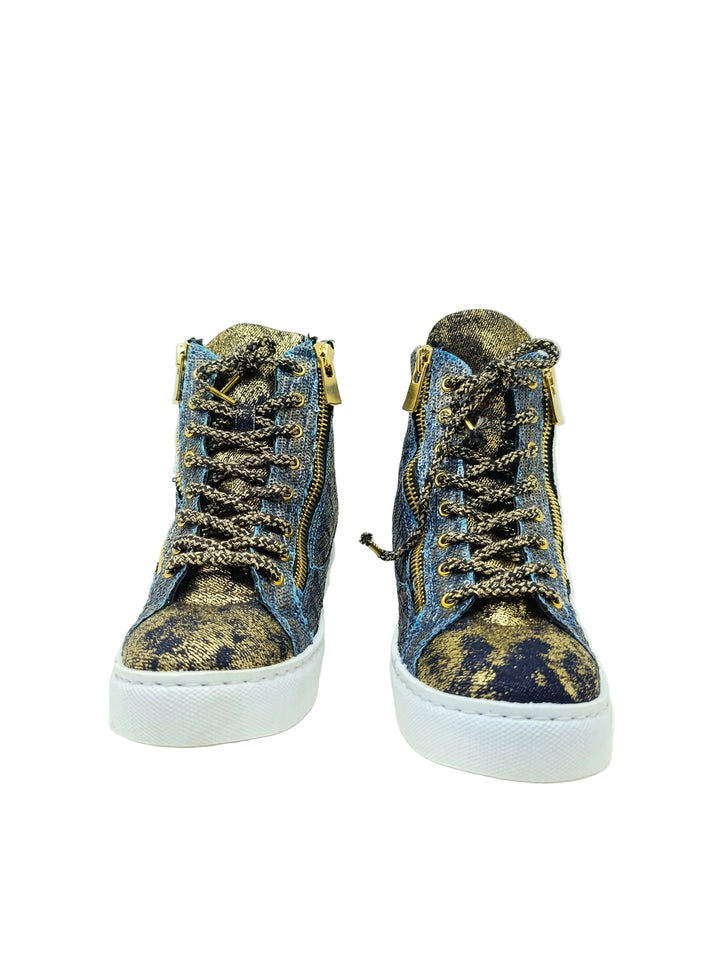 2Star sneakers donna numero 38 denim e gold nuove deadstock