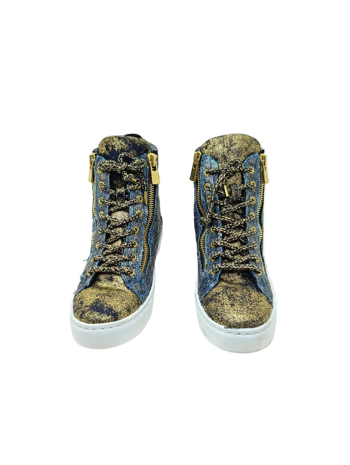 2Star sneakers donna numero 38 denim e gold nuove deadstock