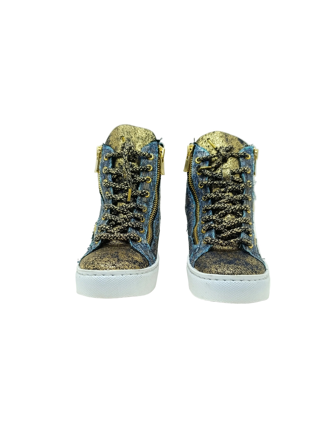 2Star sneakers donna numero 38 denim e gold nuove deadstock
