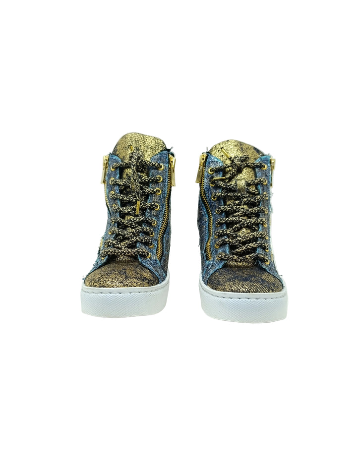 2Star sneakers donna numero 38 denim e gold nuove deadstock