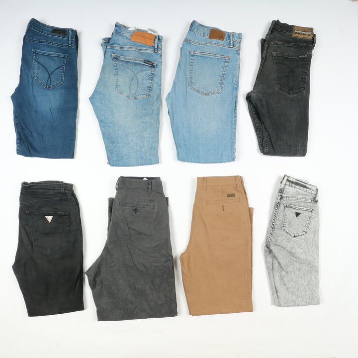 Pantaloni e jeans firmati Grado A+B, stock da 29pz Uomo e donna