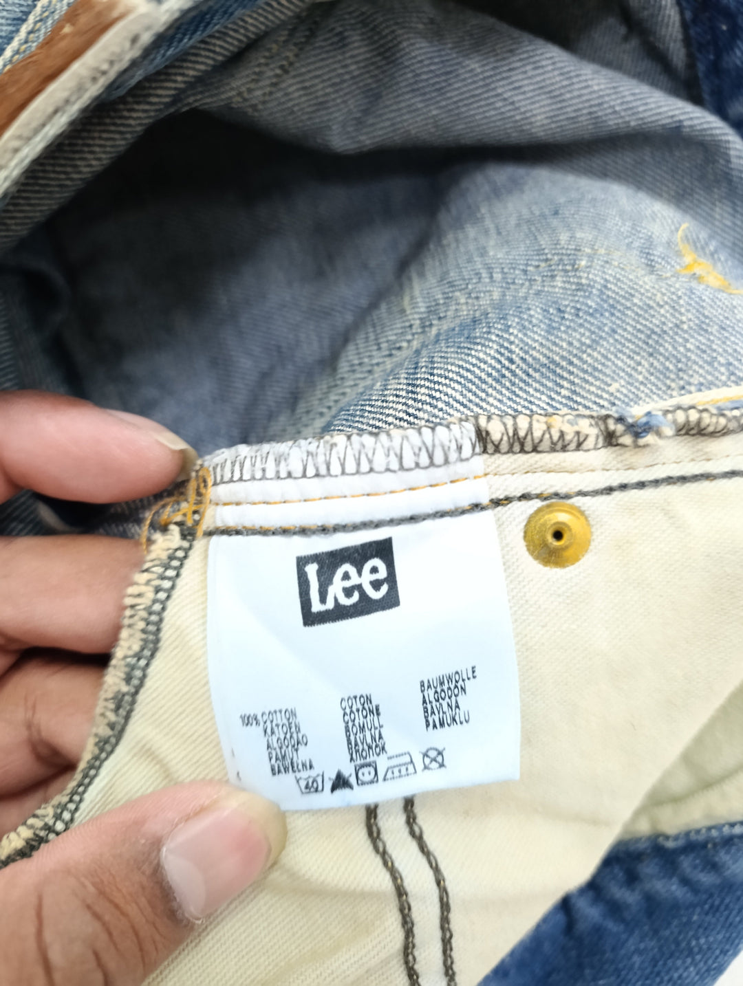 Lee 101B W28 L32 cimosa con martingala nuovo deadstock