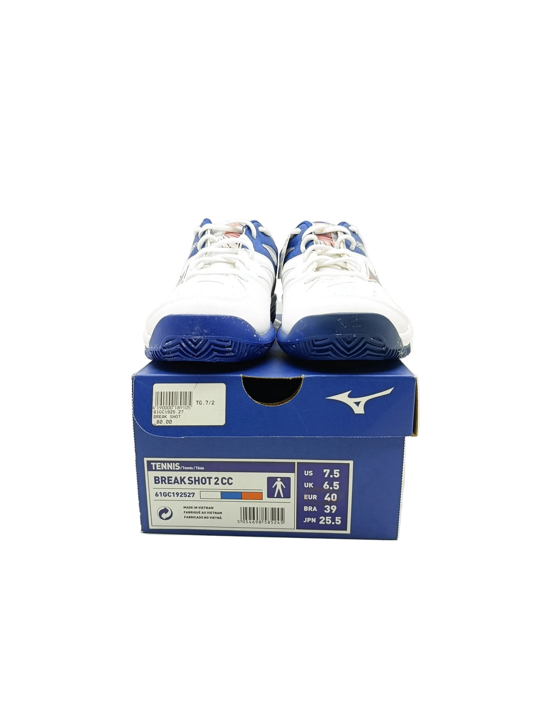 Mizuno Breakshot 2cc nuove scarpe Eur 40 US 7.5 UK 6.5