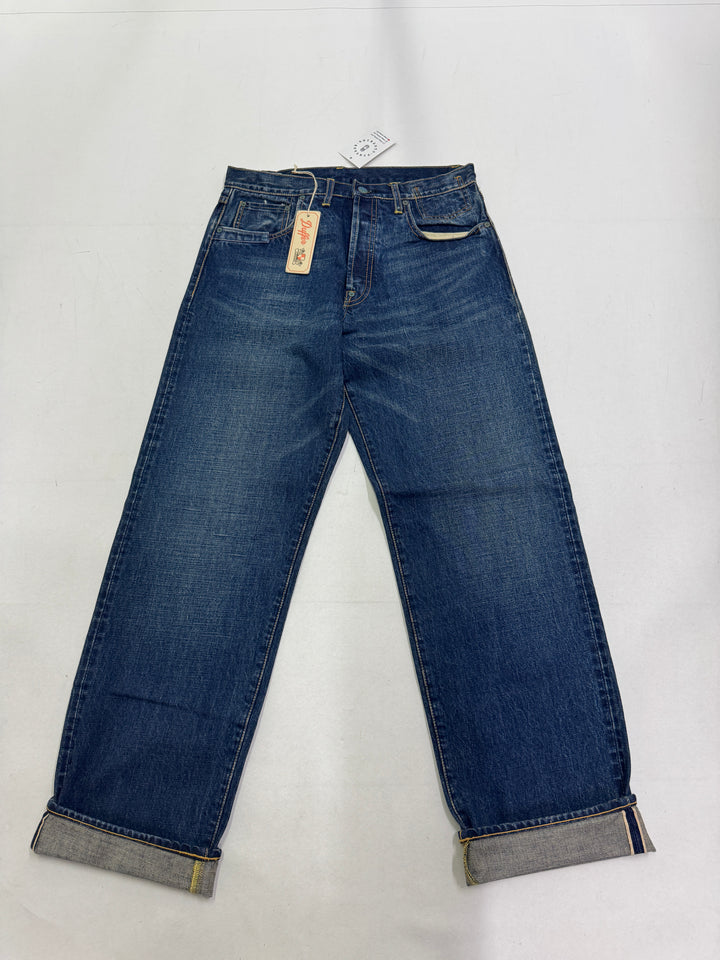 Duffer W32 cimosa e rivetti jeans nuovo Deadstock red line selvedge