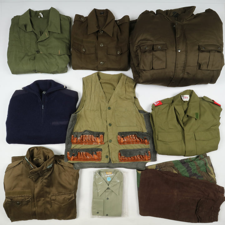 Abbigliamento militare e civile misto caccia pesca soft air lotto da 28pz army