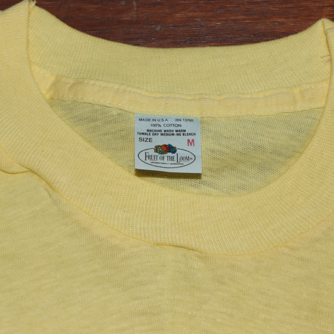 Fruit Of The Loom made in USA T-shirt Taglia M vintage mezza manica nuova deadstock