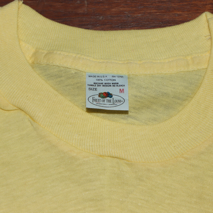 Fruit Of The Loom made in USA T-shirt Taglia M vintage mezza manica nuova deadstock