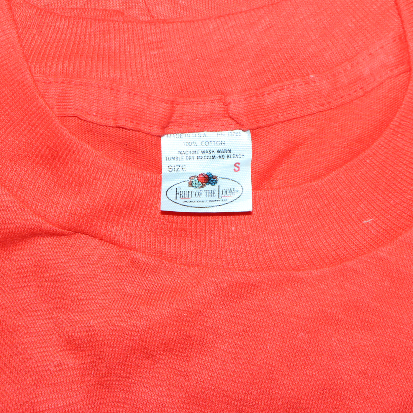 Fruit Of The Loom made in USA T-shirt Taglia S vintage mezza manica nuova deadstock