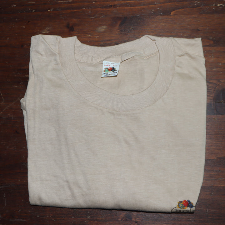 Fruit Of The Loom made in USA T-shirt Taglia L vintage mezza manica nuova deadstock