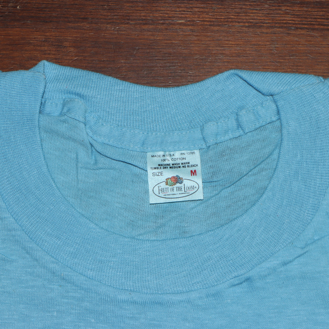 Fruit Of The Loom made in USA T-shirt Taglia M vintage mezza manica nuova deadstock