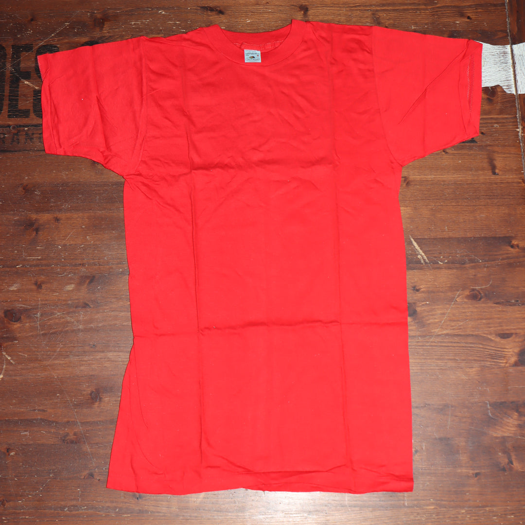 Fruit Of The Loom made in USA T-shirt Taglia M vintage mezza manica nuova deadstock