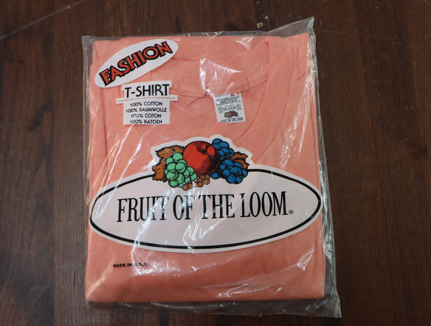 Fruit Of The Loom made in USA T-shirt Taglia XL vintage nuova deadstock