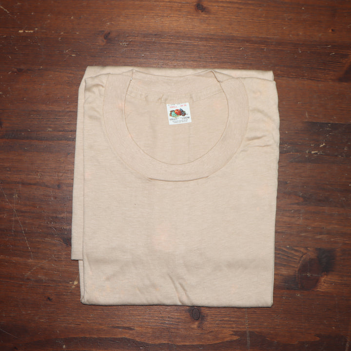 Fruit Of The Loom made in USA T-shirt Taglia S vintage mezza manica nuova deadstock