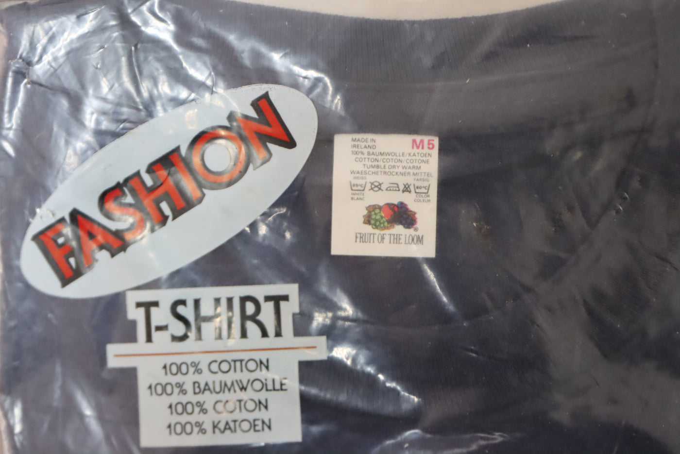 Fruit Of The Loom made in USA T-shirt Taglia M vintage nuova deadstock