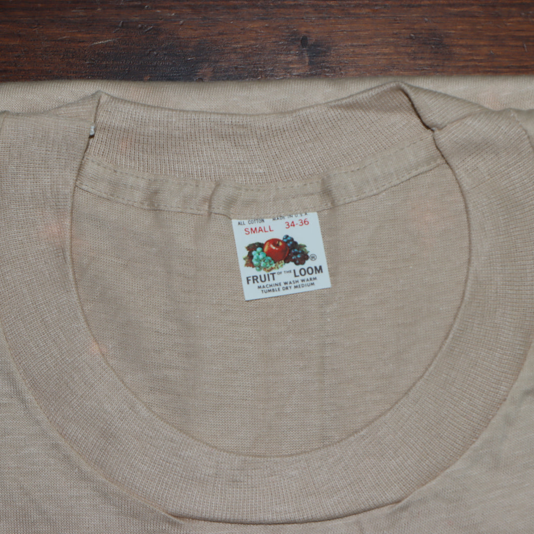 Fruit Of The Loom made in USA T-shirt Taglia S vintage mezza manica nuova deadstock
