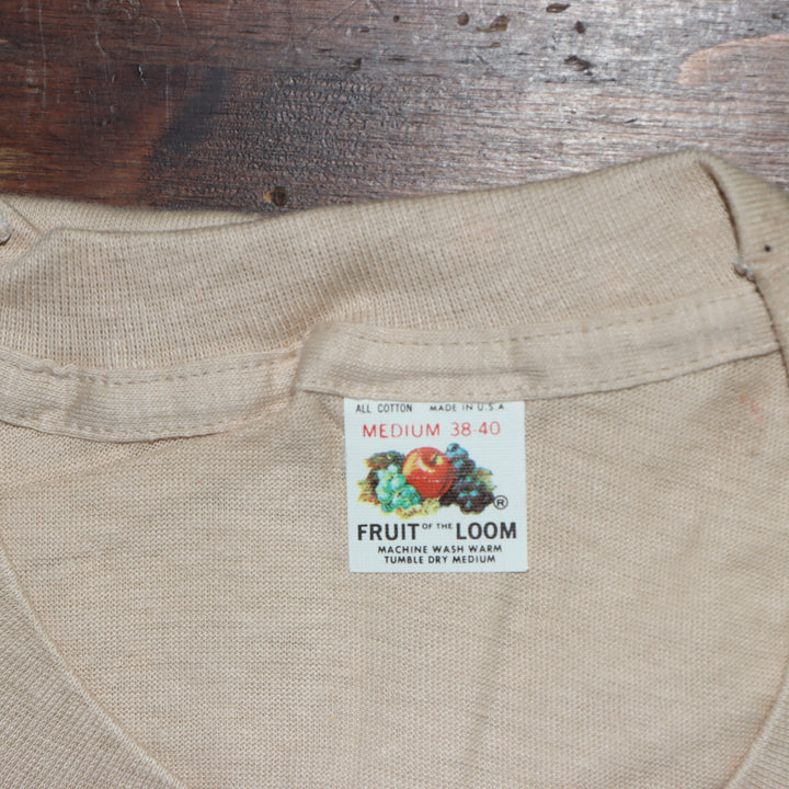 Fruit Of The Loom made in USA T-shirt Taglia M vintage mezza manica nuova deadstock