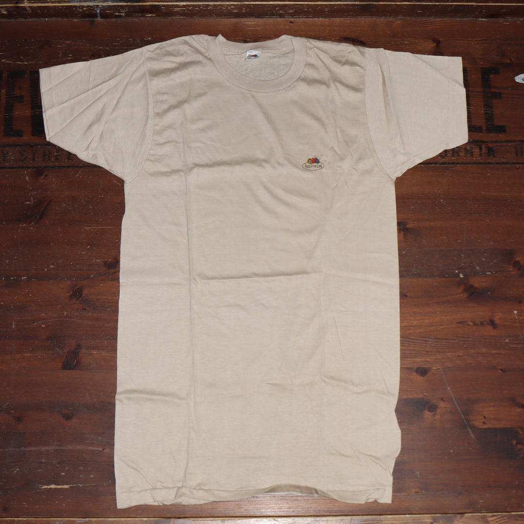 Fruit Of The Loom made in USA T-shirt Taglia L vintage mezza manica nuova deadstock