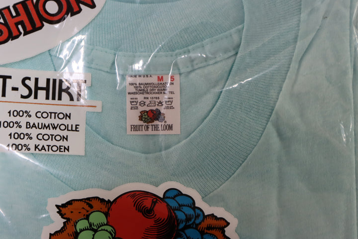 Fruit Of The Loom made in USA T-shirt Taglia M vintage nuova deadstock