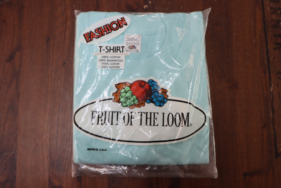 Fruit Of The Loom made in USA T-shirt Taglia L vintage nuova deadstock