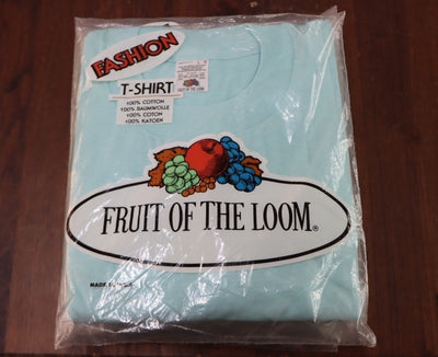 Fruit Of The Loom made in USA T-shirt Taglia L vintage nuova deadstock