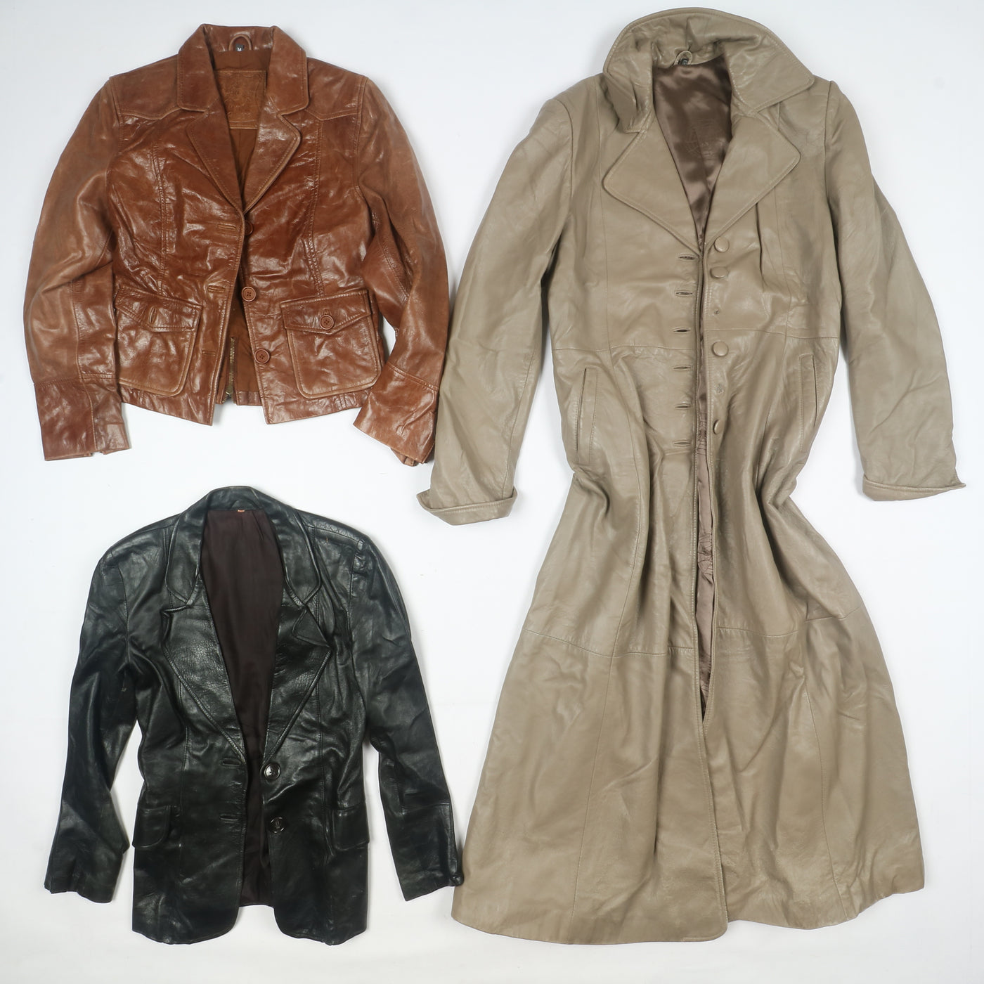 Giacche, Cappotti, pantaloni e pellicce vintage in pelle Uomo / Donna 18 pz
