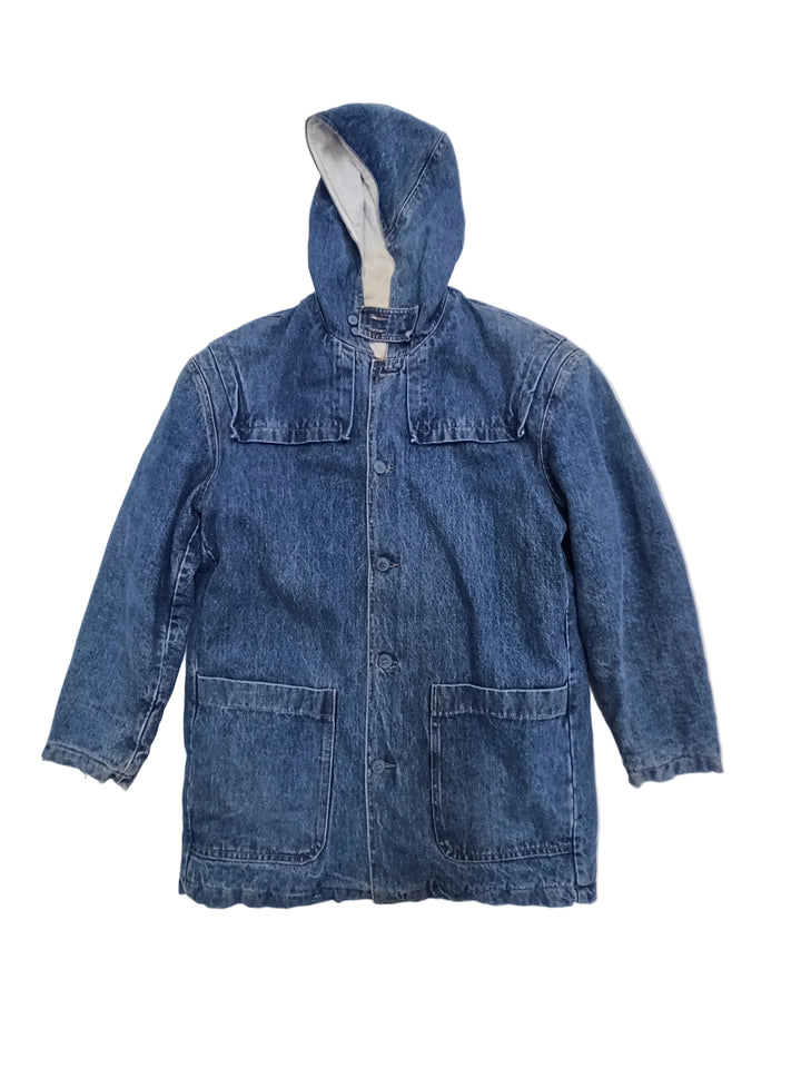 Swinger vintage giacca lunga in jeans denim made in Italy Taglia 42 L-XL