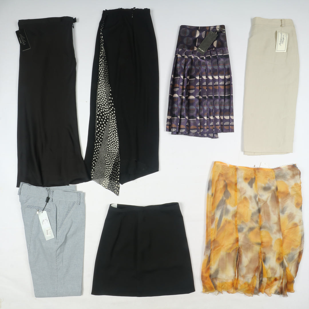 Abbigliamento misto donna made in Italy deadstock 78pz pantaloni, Canicie, Gonne...