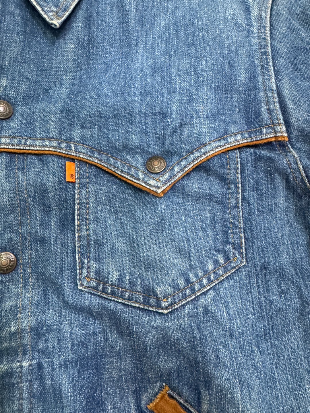 Levi's 70509 orange tab made in usa taglia 44 vintage western jacket anni 70s