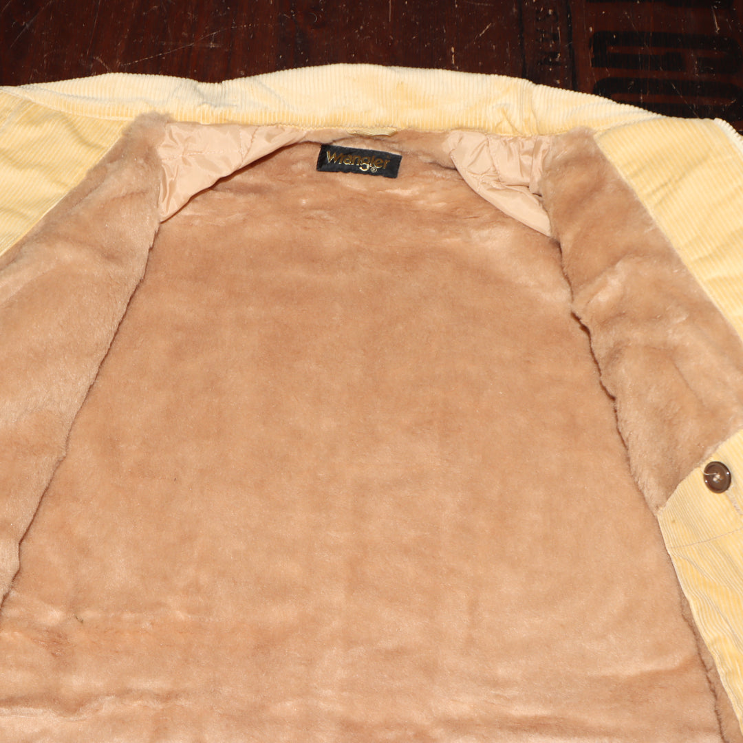 Wrangler Blue Bell giacca in velluto beige taglia L nuovo deadstock
