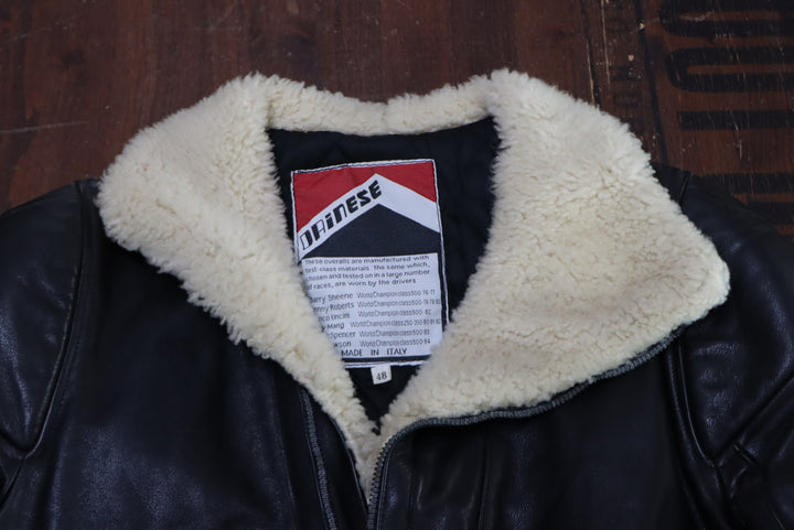 Dainese giacca da moto vintage in pelle made in Italy taglia 48