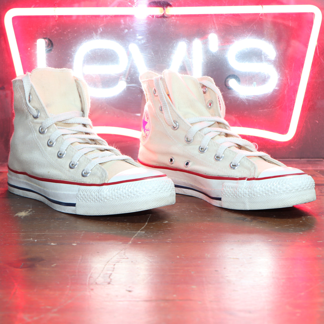 Converse all star size Alte Made in USA Beige Ecru – Vintage