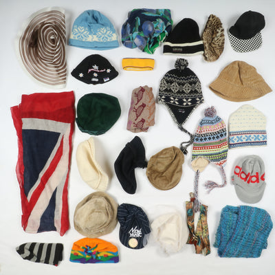 Stock accessori vintage Cappelli, Guanti, Fascie, Sciarpe ecc... Kg 13