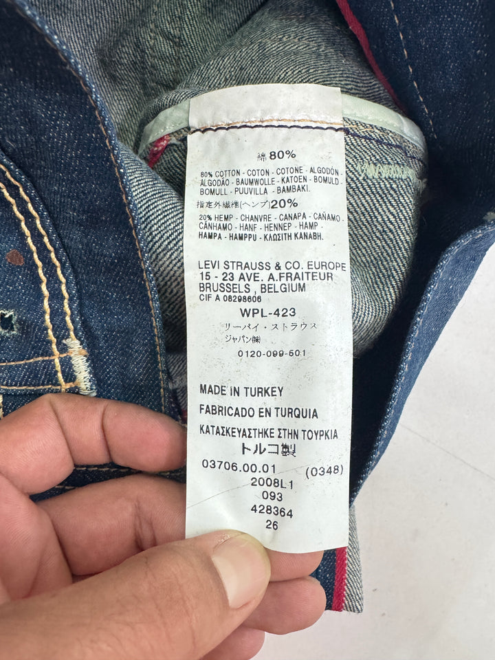 Levi's RED short selvedge cimosa rossa deadstock