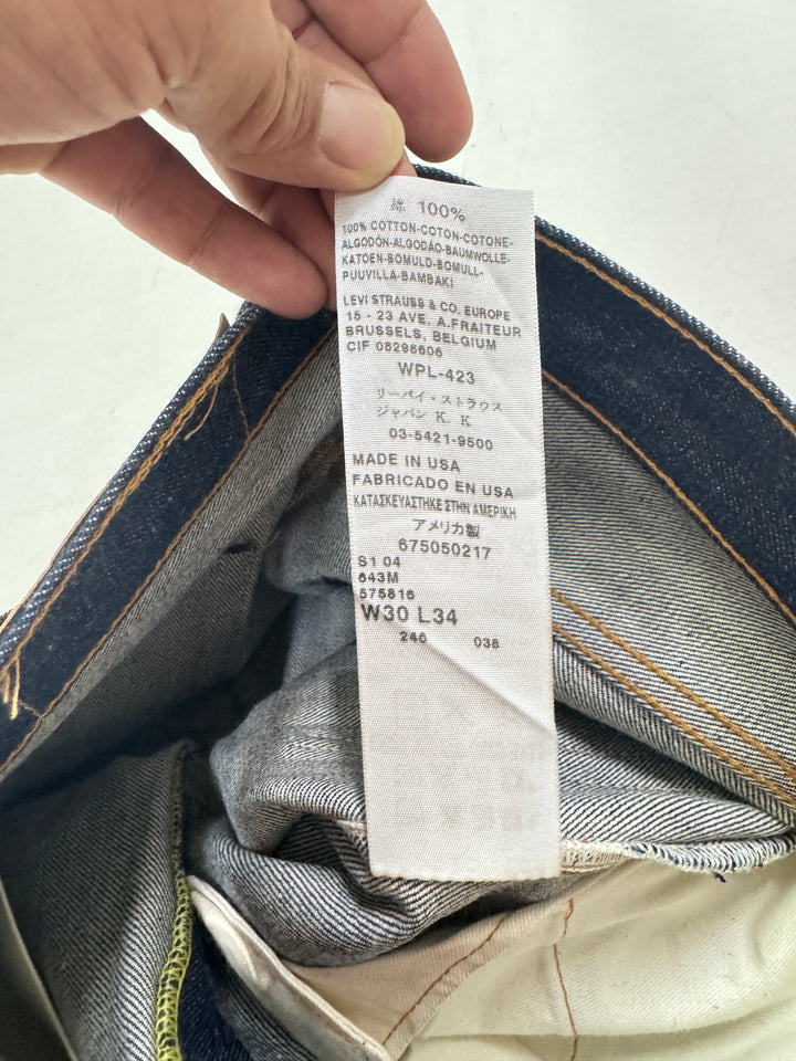 Levi's Vintage Clothing 505 - 0217 Big E W30 L34 selvedge cimosa deadstock