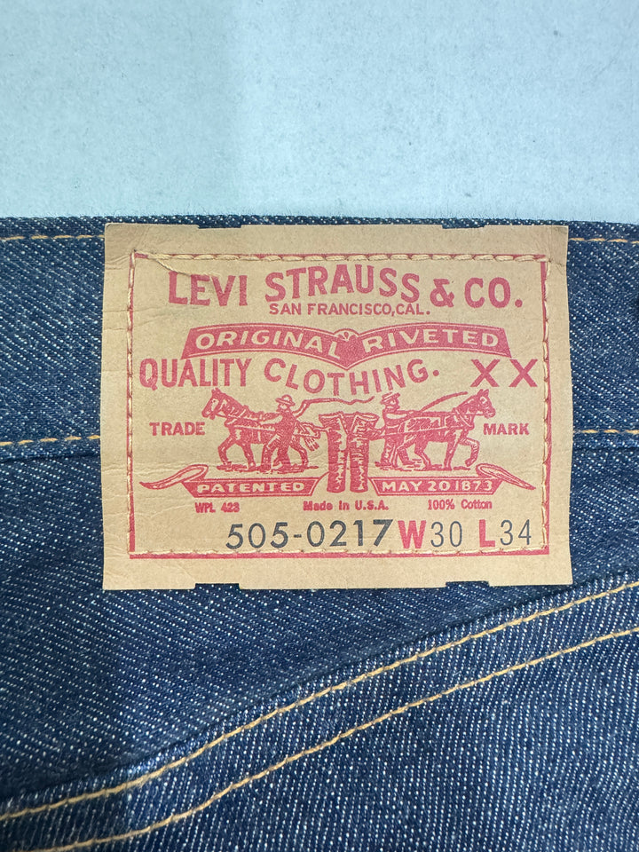Levi's Vintage Clothing 505 - 0217 Big E W30 L34 selvedge cimosa deadstock