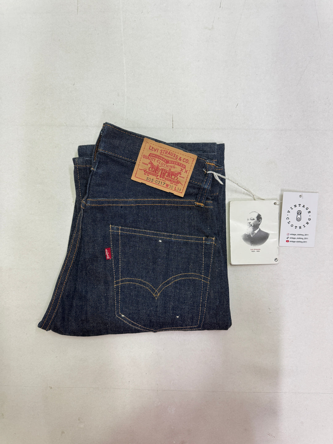 Levi's Vintage Clothing 505 - 0217 Big E W30 L34 selvedge cimosa deadstock