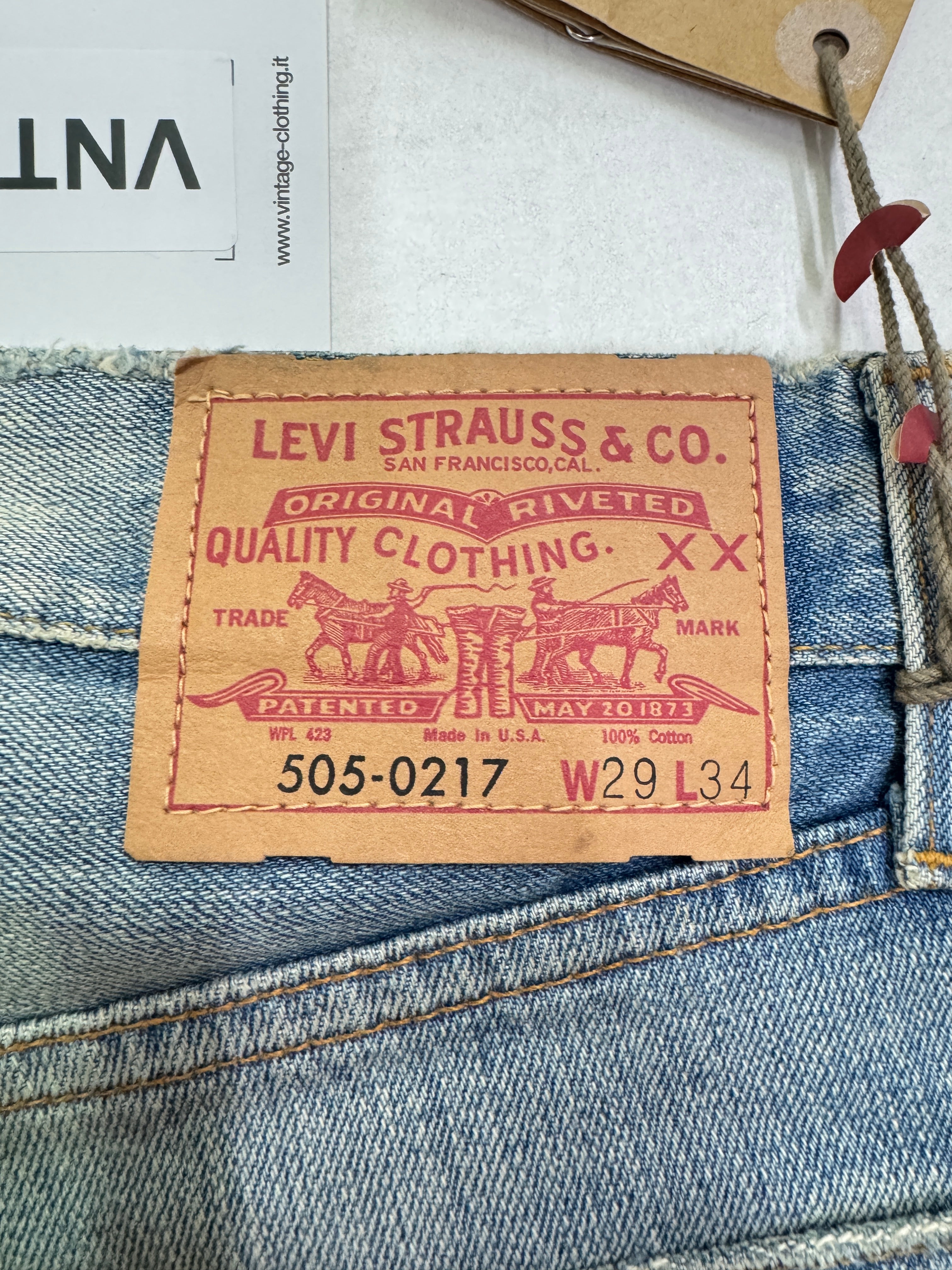 Levi's Vintage Clothing 505 - 0217 Big E W29 L34 selvedge cimosa deads