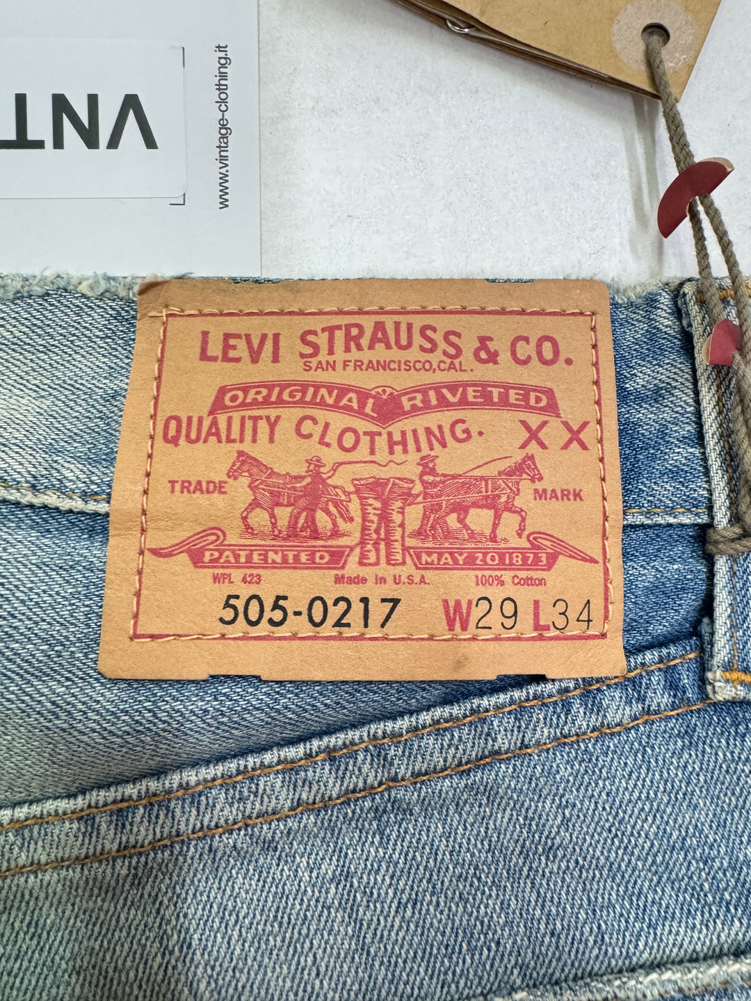 Levi's Vintage Clothing 505 - 0217 Big E W29 L34 selvedge cimosa deadstock