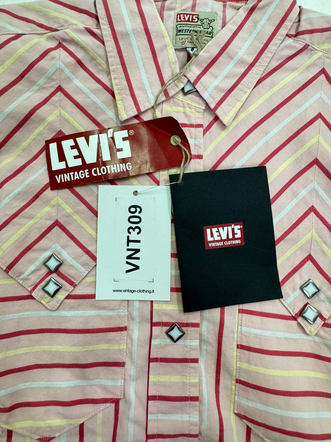 Levi's vintage clothing western shirt taglia S deadstock