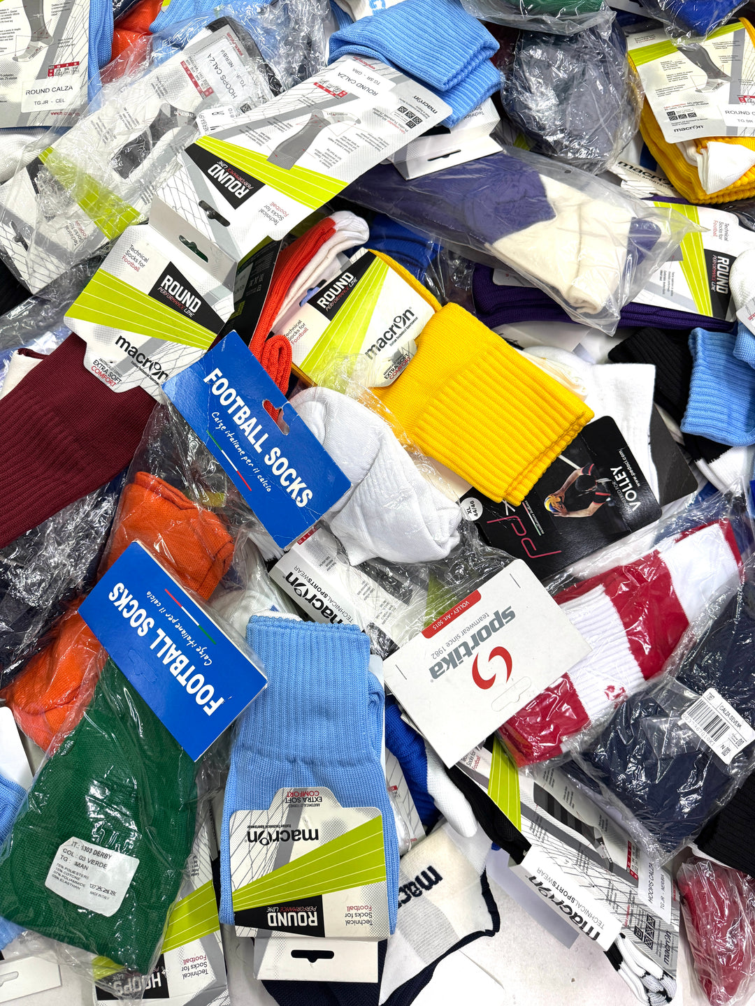 Stock calzini nuovi sportivi deadstock socks 127pz calcio football volley