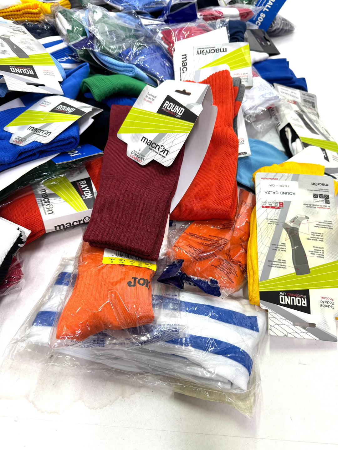 Stock calzini nuovi sportivi deadstock socks 127pz calcio football volley