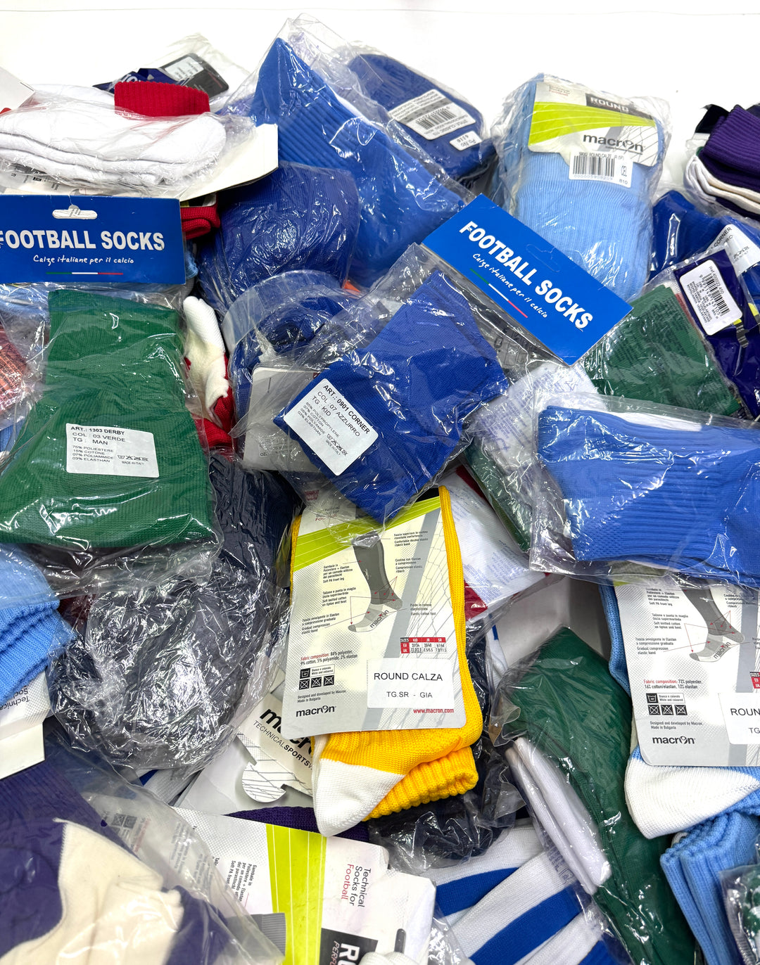 Stock calzini nuovi sportivi deadstock socks 127pz calcio football volley