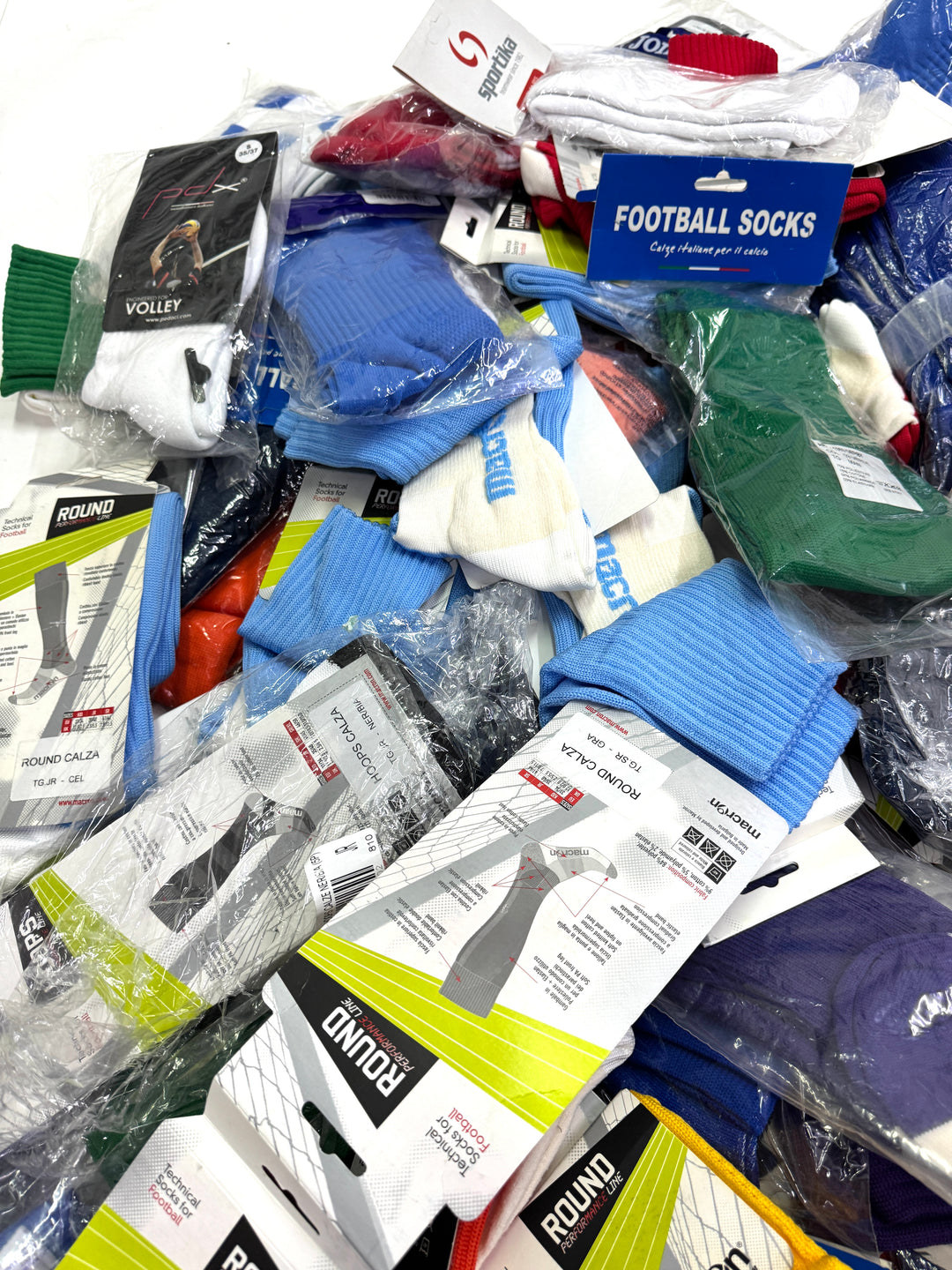 Stock calzini nuovi sportivi deadstock socks 127pz calcio football volley