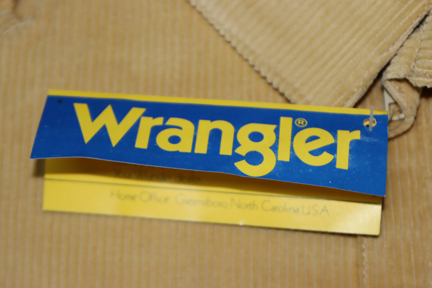 Wrangler Blue Bell giacca in velluto beige taglia L nuovo deadstock